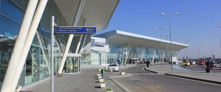 receiving a car rental at Sofia airport